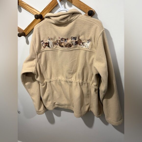 THE BRADFORD EXCHANGE VINTAGE CAT EMBROIDERED ZIP UP - Picture 5 of 7